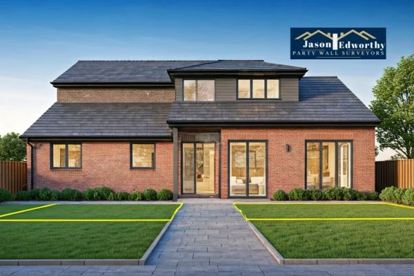 Home extension focusing on boundary line Camden